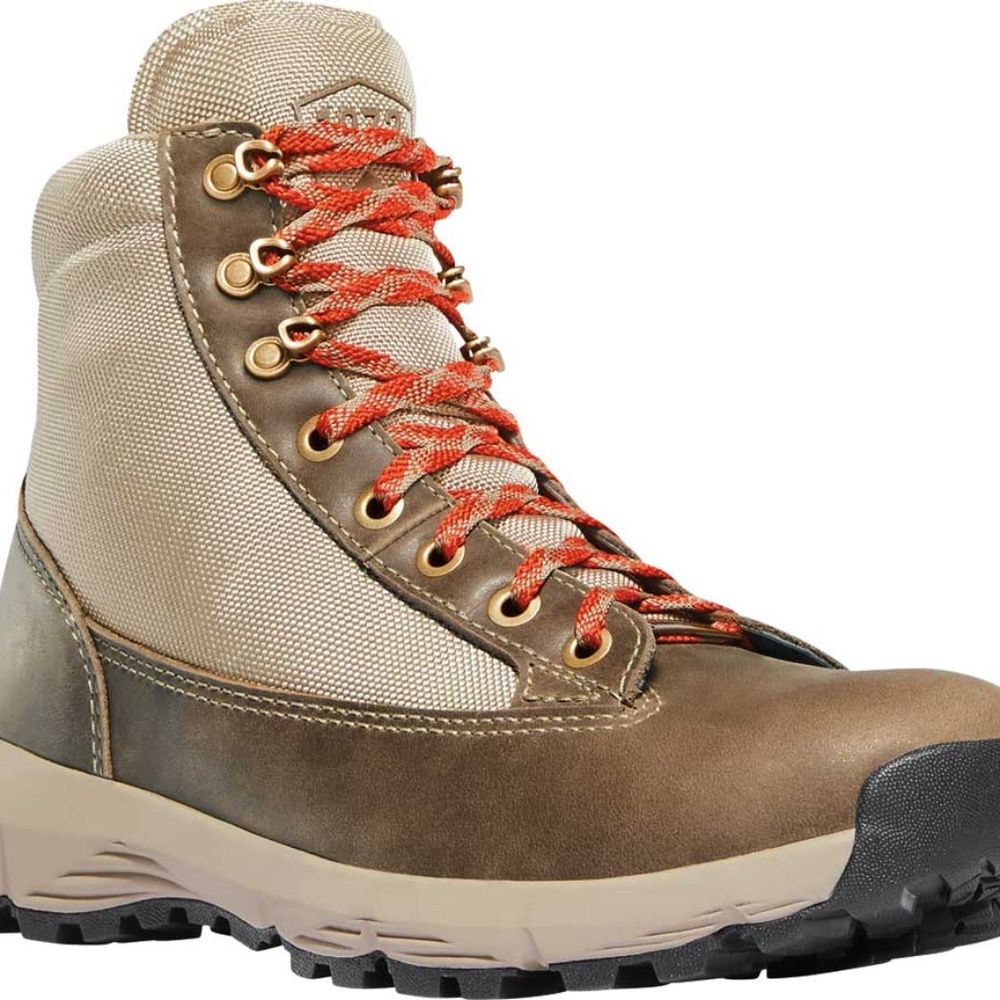 danner explorer 650 hiking boot - women's. birch/burnt orange full grain, 6.0